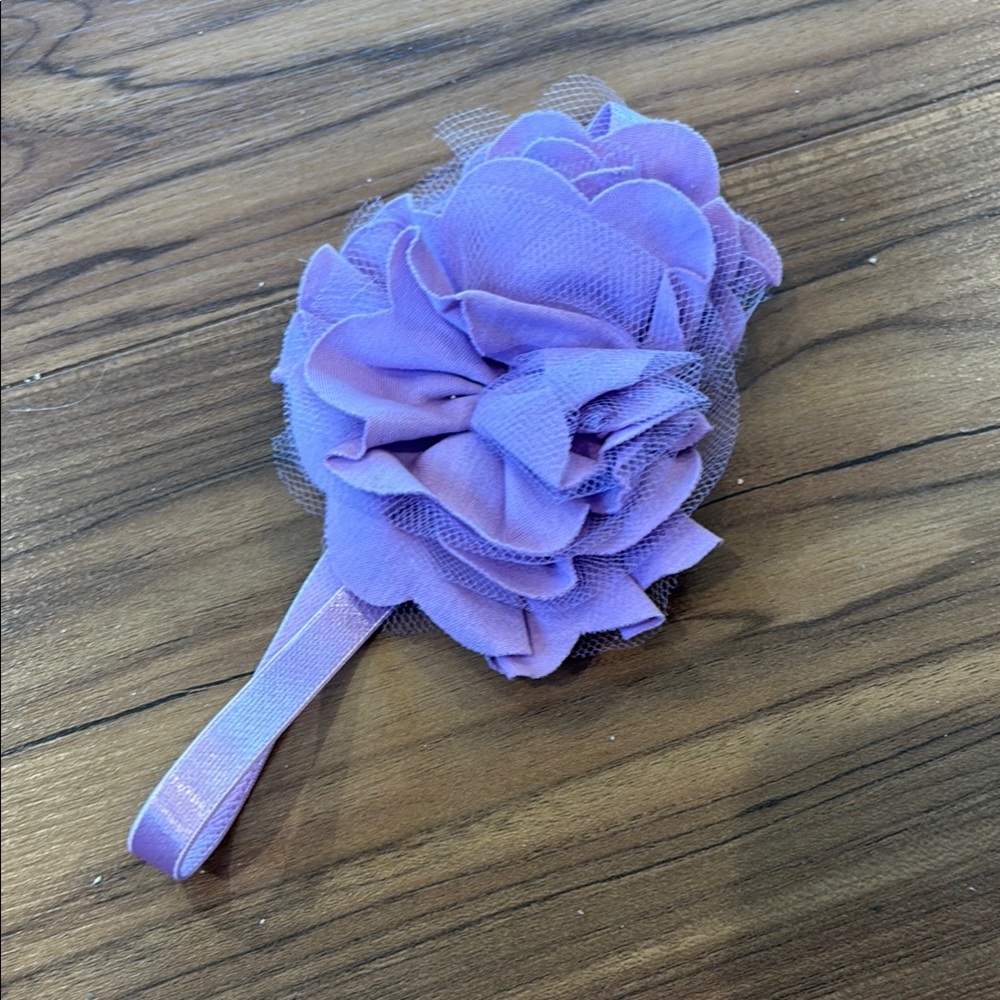 Lemon Loves Lime Purple Floral Hair Accessory Rose Headband in packaging